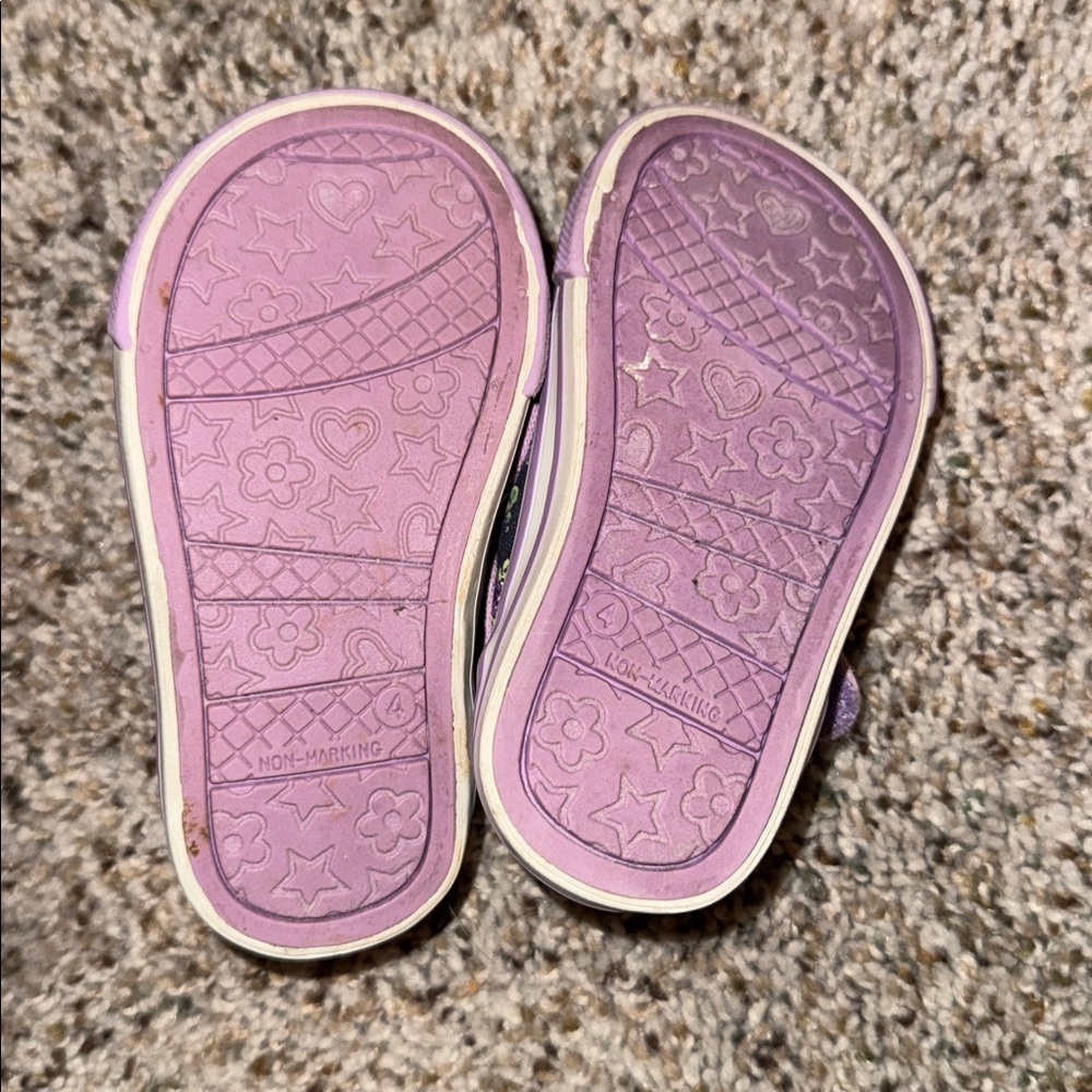 Floral Kids Shoes - Purple and Pink - Picture 3 of 3